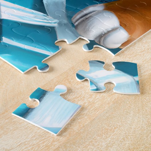 Bernese Mountain Dog met vakantieverlof Cadeau Legpuzzel (Zijkant)