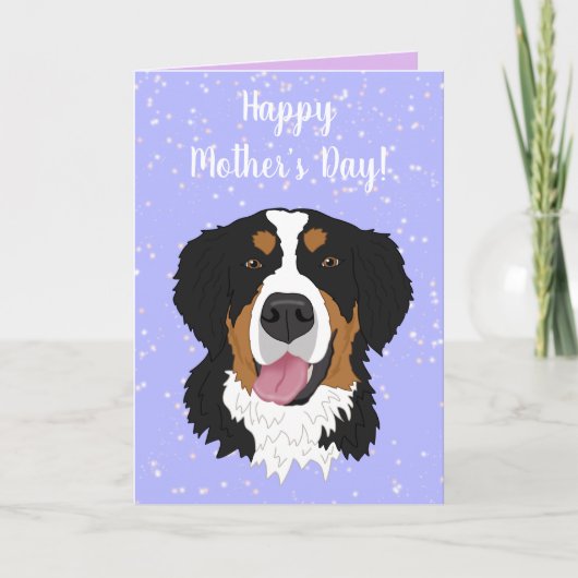 Bernese Mountain Dog Moederdag Kaart (Voorkant)