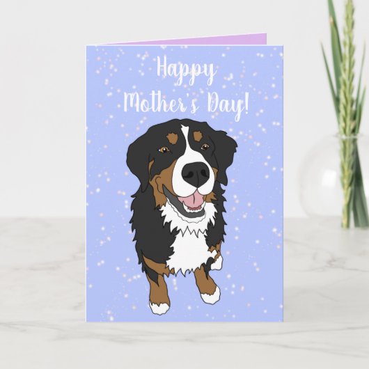 Bernese Mountain Dog Moederdag Kaart (Voorkant)