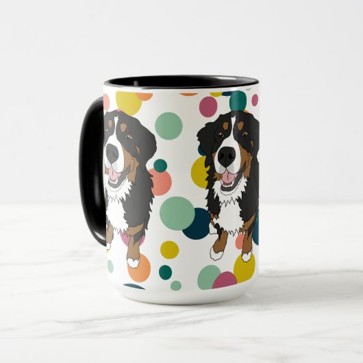 Bernese Mountain Dog Mok (Voorkant links)