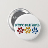 BERNESE MOUNTAIN DOG MOM Paw Print Ronde Button 5,7 Cm (Voorkant /achterkant)