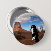 Bernese Mountain Dog Monument Valley Ronde Button 7,6 Cm (Voorkant /achterkant)