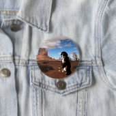 Bernese Mountain Dog Monument Valley Ronde Button 7,6 Cm (In situ)