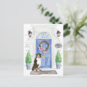 Bernese Mountain Dog Moving Announcement Briefkaar Briefkaart (Staand voorkant)