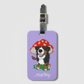 Bernese Mountain Dog Mushroom Pet Bagagelabel (Voorkant (verticaal))