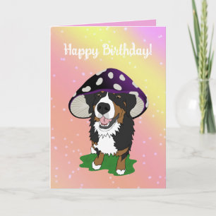 Bernese Mountain Dog Mushroom Pet Bedankkaart
