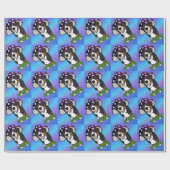 Bernese Mountain Dog Mushroom Pet Cadeaupapier (Vlak)