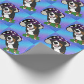 Bernese Mountain Dog Mushroom Pet Cadeaupapier (Hoek)