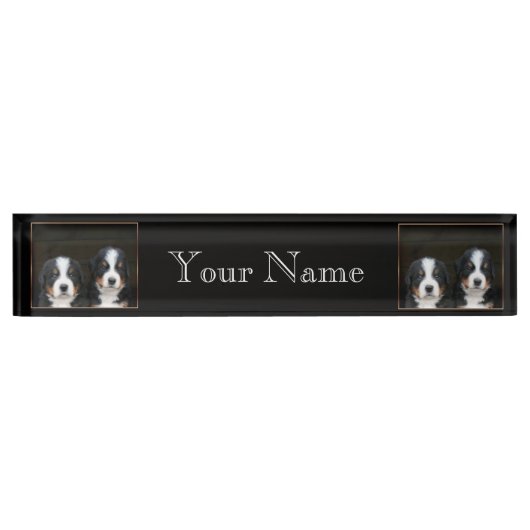 Bernese Mountain Dog Naambordje (Voorkant)