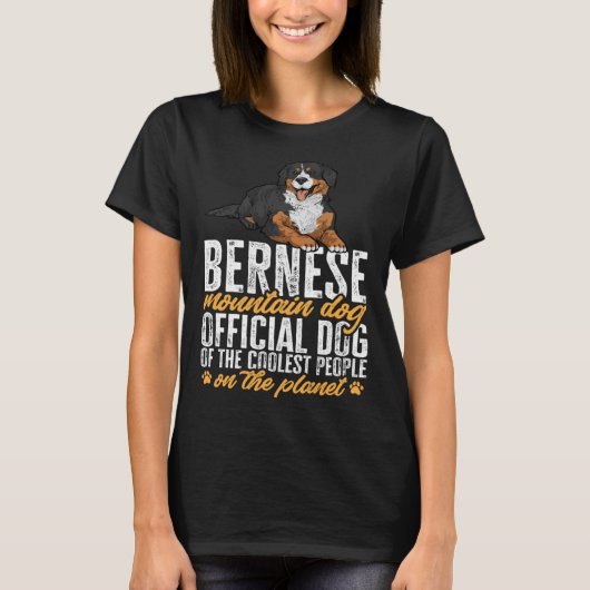 Bernese Mountain Dog Offcial Dog Of The Coolest Pe T-shirt (Voorkant)