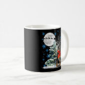 Bernese Mountain Dog onder Moonlight Snow Christma Koffiemok (Voorkant rechts)