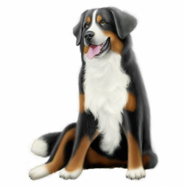 Bernese Mountain Dog Ornament Fotobeeldje Ornament (Voorkant)