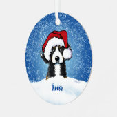Bernese Mountain Dog-Ornament voor kerstmis Metalen Ornament (Voorkant links)