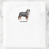 Bernese Mountain Dog Ovale Sticker (Tas)
