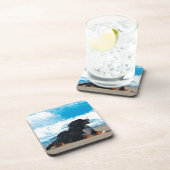 Bernese Mountain Dog over Beach Bier Onderzetter (Rechterzijde)