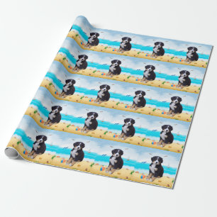 Bernese Mountain Dog over Beach Cadeaupapier