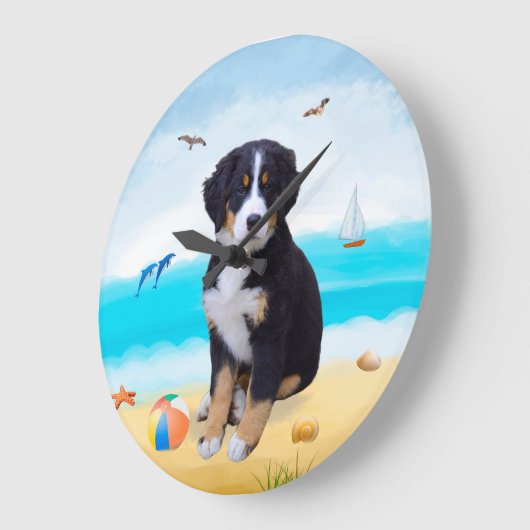 Bernese Mountain Dog over Beach Grote Klok (Hoek)