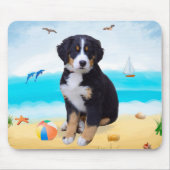 Bernese Mountain Dog over Beach Muismat (Voorkant)