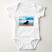 Bernese Mountain Dog over Beach Romper (Voorkant)
