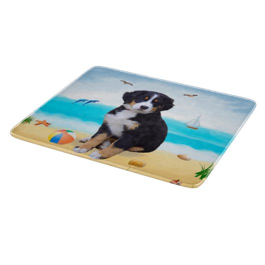 Bernese Mountain Dog over Beach Snijplank (Hoek)