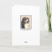 Bernese Mountain Dog Painting - Original Dog Art Kaart (Achterkant)