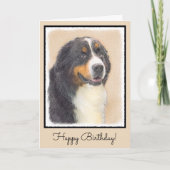 Bernese Mountain Dog Painting - Original Dog Art Kaart (Voorkant)