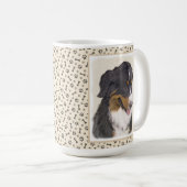 Bernese Mountain Dog Painting - Original Dog Art Koffiemok (Voorkant rechts)