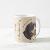 Bernese Mountain Dog Painting - Original Dog Art Koffiemok (Voorkant rechts)