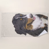Bernese Mountain Dog Painting - Original Dog Art Strandlaken (Voorkant)