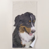Bernese Mountain Dog Painting - Original Dog Art Strandlaken (Voorkant)