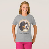 Bernese Mountain Dog Painting - Original Dog Art T T-shirt (Voorkant volledig)