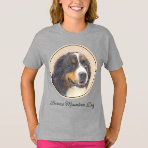 Bernese Mountain Dog Painting - Original Dog Art T T-shirt