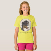 Bernese Mountain Dog Painting - Original Dog Art T T-shirt (Voorkant volledig)