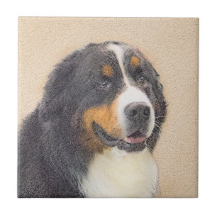 Bernese Mountain Dog Painting - Original Dog Art Tegeltje