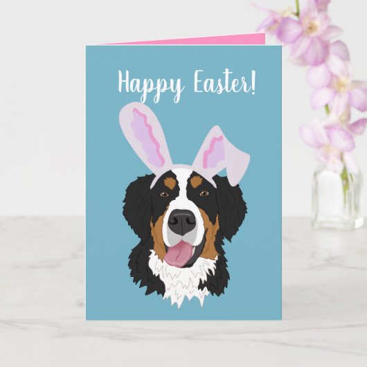  Bernese Mountain Dog Pasen Kaart (Orchidee)