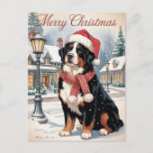 Bernese mountain dog personalized Christmas  Feestdagenkaart (Voorkant)