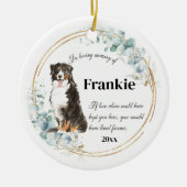 Bernese Mountain Dog Pet Memorial Keramisch Ornament (Voorkant)