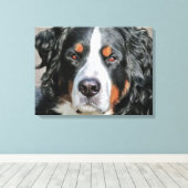 Bernese Mountain Dog Photo Afbeelding Canvas Afdruk (Insitu (Houten vloer))