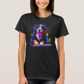 Bernese Mountain Dog Pianist T-shirt (Voorkant)