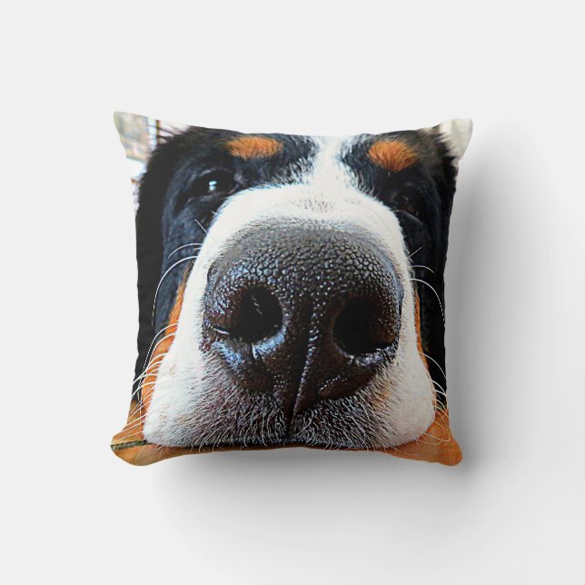 Bernese Mountain Dog Pillow Kussen (Voorkant)