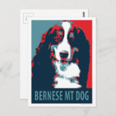 Bernese Mountain Dog Political Parody Poster Briefkaart (Voorkant / Achterkant)
