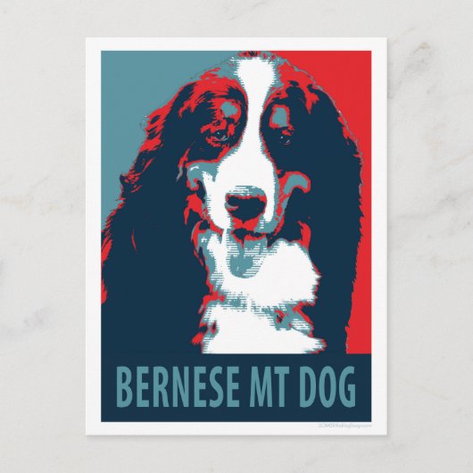 Bernese Mountain Dog Political Parody Poster Briefkaart (Voorkant)