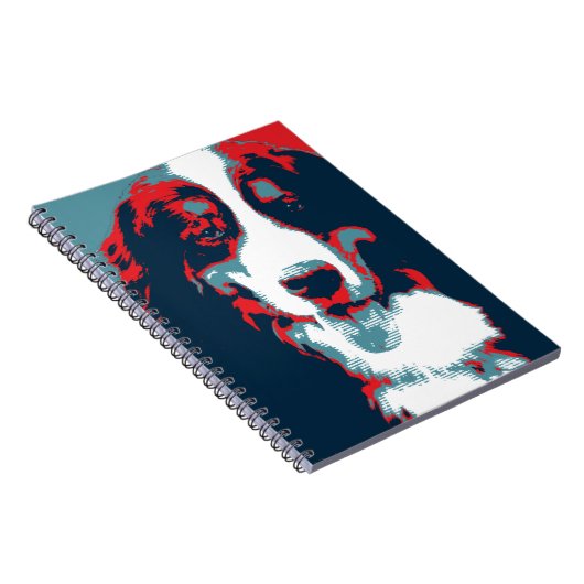 Bernese Mountain Dog Political Parody Poster Notitieboek (Rechterzijde)