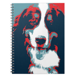 Bernese Mountain Dog Political Parody Poster Notitieboek