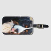 Bernese Mountain Dog Portrait Bagagelabel (Voorkant (horizontaal))