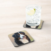 Bernese Mountain Dog Portrait Bier Onderzetter (Rechterzijde)