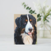 Bernese Mountain Dog Portrait Briefkaart (Staand voorkant)