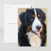 Bernese Mountain Dog Portrait Briefkaart (Voorkant / Achterkant)