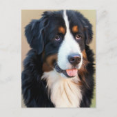 Bernese Mountain Dog Portrait Briefkaart (Voorkant)
