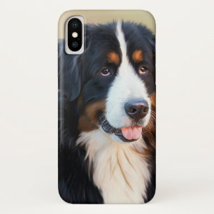 Bernese Mountain Dog Portrait iPhone X Hoesje